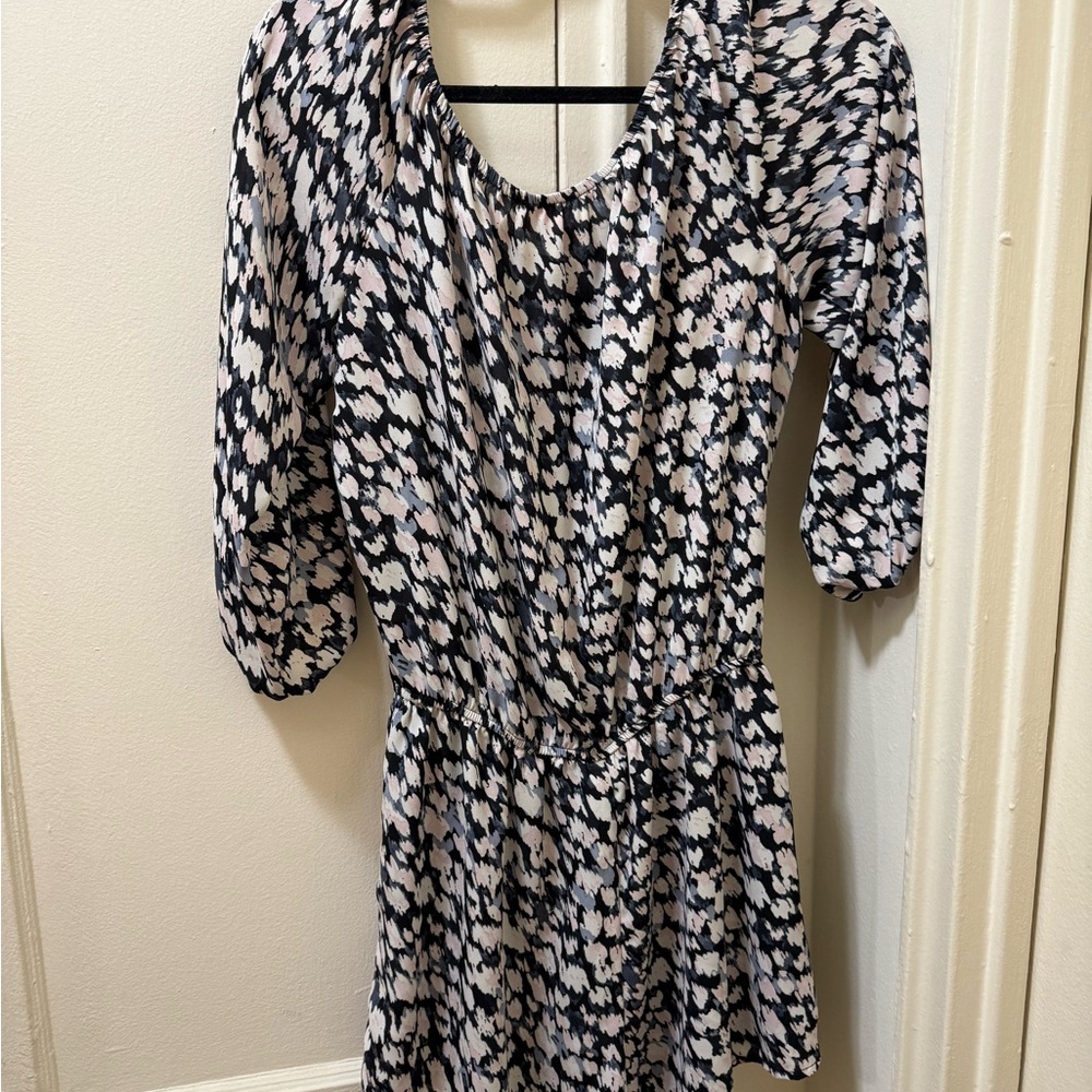 love...ady Black and White Abstract Dress